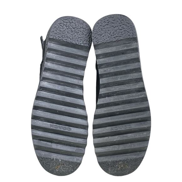 Coach Women’s Deeann Black Suede Shearling Trim Boots Size US 6.5 - Picture 9 of 12